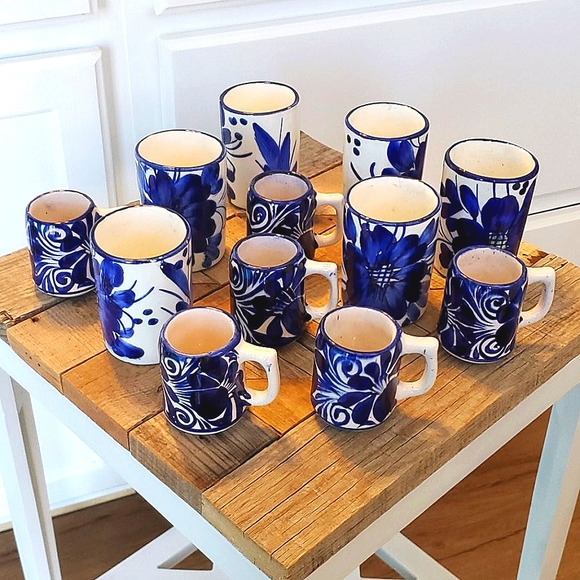 Lot of handmade,ceramic glazed Tea&Espresso Cups - Picture 4 of 12